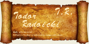 Todor Radoički vizit kartica